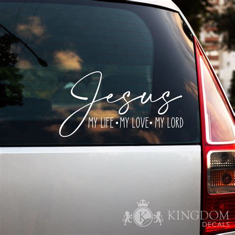 Jesus Decal Christian Car Sticker Vinyl Lettering Window Mug Coffee