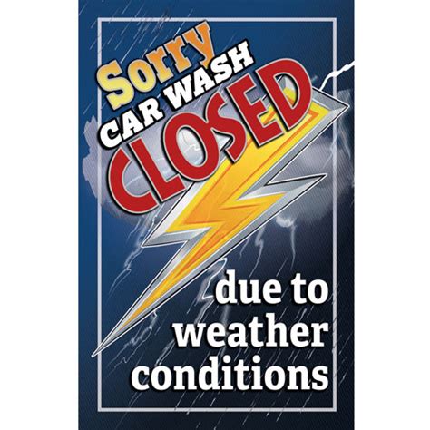 X Closed Inclement Weather Windmaster Sign Wms