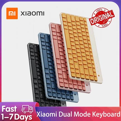 Orijinal Xiaomi Ta Nabilir Ift Modlu Klavye Kablosuz 2 4GHz Bluetooth