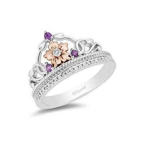 Enchanted Disney Rapunzel Tiara Love Ring Engagement Ring 925 Etsy