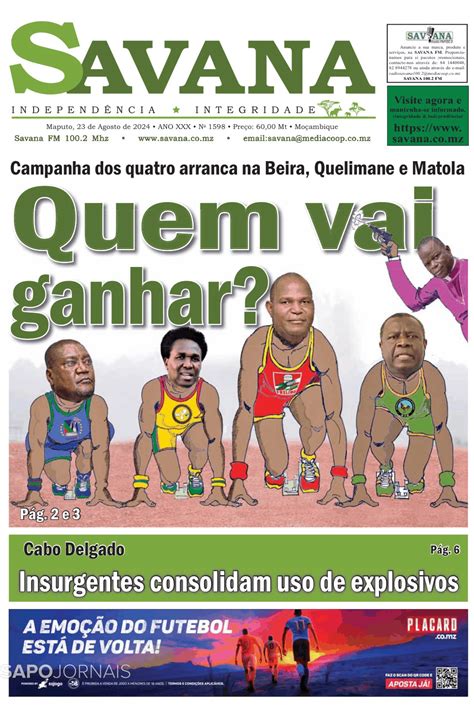 Savana Ago Jornais E Revistas Sapo Pt Ltima Hora E