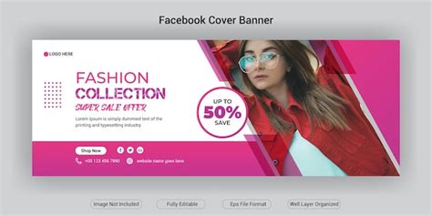 Modeverkauf Social Media Und Facebook Cover Banner Vorlage Premium Vektor