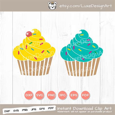 Cupcake Svg Bakery Svg Cricut File Silhouette Dxf Png Etsy Finland