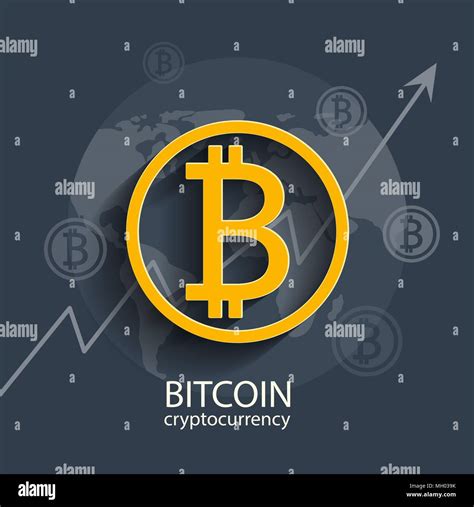 Símbolo o signo de Bitcoin Ilustración vectorial de cryptocurrency