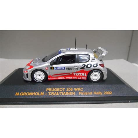 PEUGEOT 206 WRC RALLY FINLAND 2002 GRONHOLM 1 43 ALTAYA IXO BCN STOCK