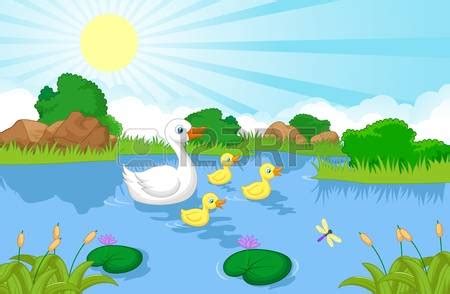 Duck pond clipart - Clipground