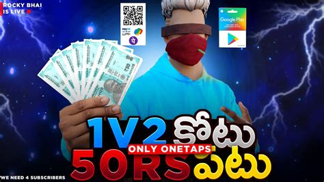 Vs Kottu Rupees Pattu Telugu Free Fire Live Youtube