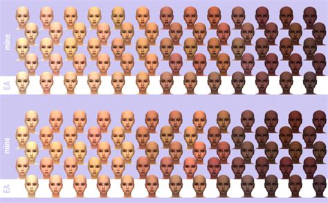 Cumulus Skin Tones The Sims 4 Skin Skin Tones Sims 4 Cc Skin