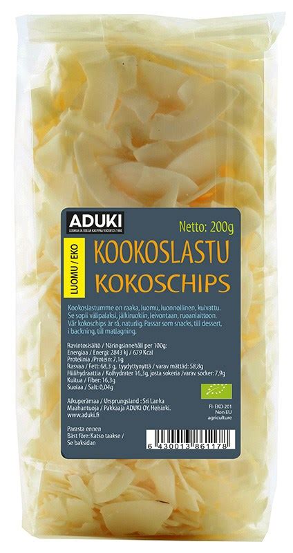 Aduki Kookoslastuchips L G Ecoteekki Verkkokauppa