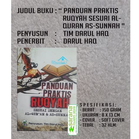 Jual Buku Panduan Praktis Ruqyah Sesuai Al Quran Dan As Sunnah Shopee