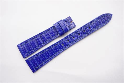 18mm 14mm Cobalt Blue Genuine LIZARD Skin Leather Watch Strap Band