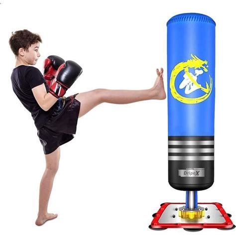 Dripex Sac De Frappe Enfant Debout Autoportant Sac De Boxe Sur Pied