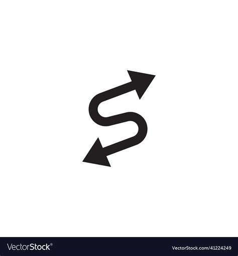 Letter S Arrow Logo Design Royalty Free Vector Image