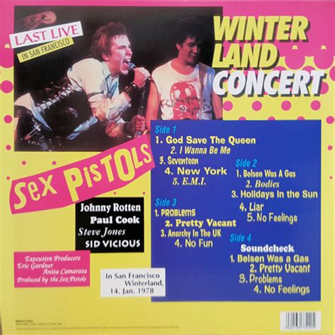 God Save The Sex Pistols Winterland Concert Double Lp 2016 Bootleg