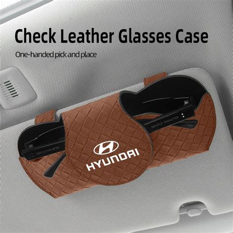 Car Interior Glasses Clip Auto Sun Visor Sunglasses Holder For Hyundai