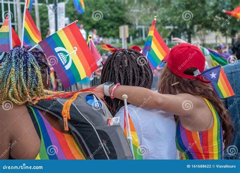 Lesbian Couple In Come Out With Pride Orlando Parade At Lake Eola Park