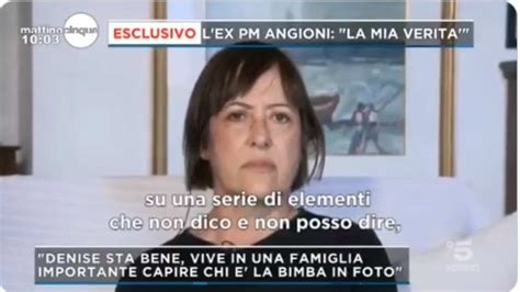 Caso Denise L Ex Pm Angioni Spiega Perch Credo Sia Viva Video