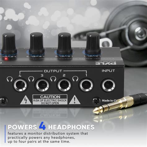 4 Channel Portable Stereo Headphone Amplifier Professional Multi