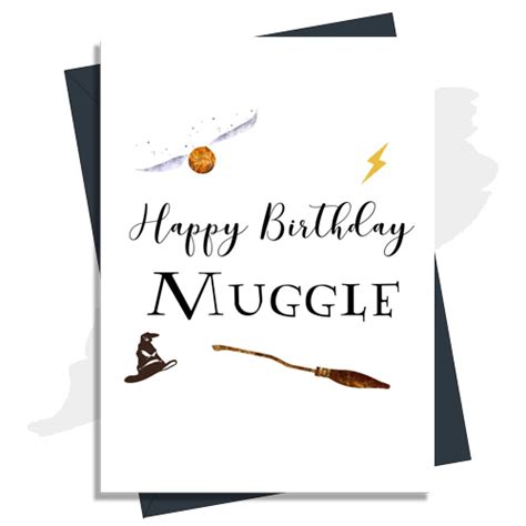 Harry Potter Inspired Birthday Card | Happy Birthday Muggle