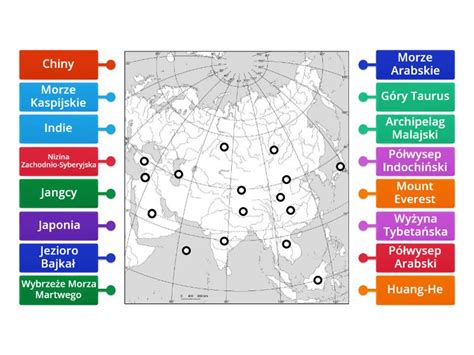 Azja Mapa Labelled Diagram