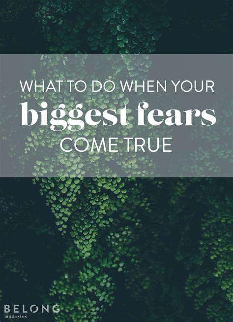 When Your Biggest Fears Come True — Belong Magazine