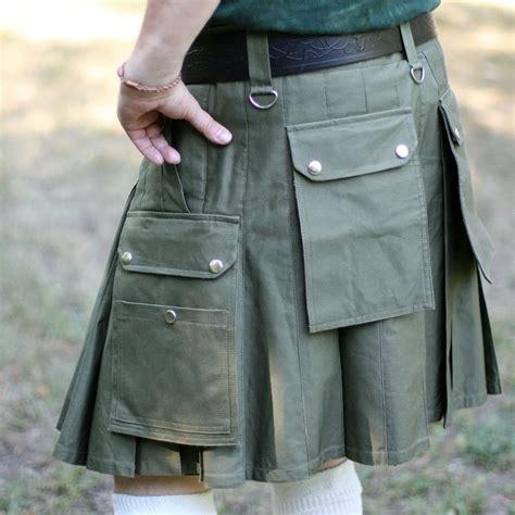 Durable Canvas Wilderness Utility Kilt With Roomy Pockets