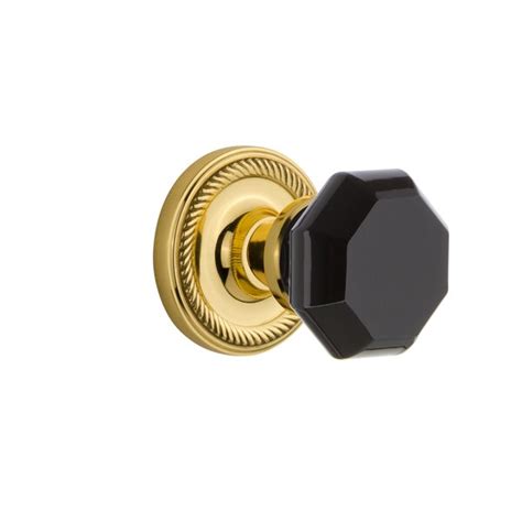 Nostalgic Warehouse Black Crystal Waldorf Interior Mortise Door Knob