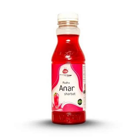 Red Pure Pomegranate Sharbat Radha Anar Sharbat Packaging Size