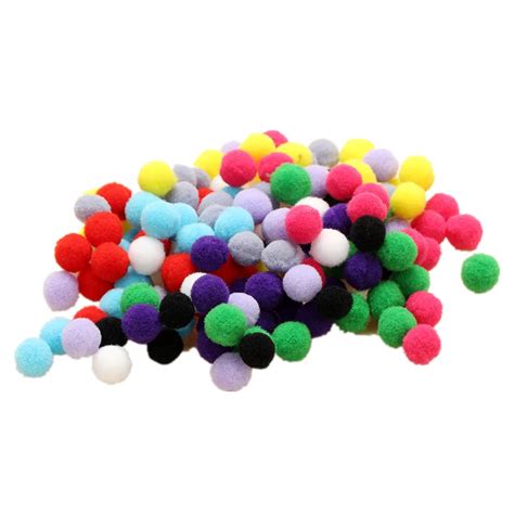 Buy 100 Pcs Multi Color Pompom Ball Round 1cm Diy