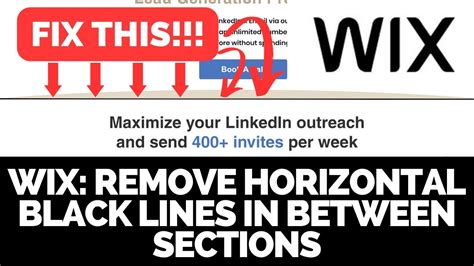 How To Remove Horizontal Black Lines In Wix How To Remove Black Lines