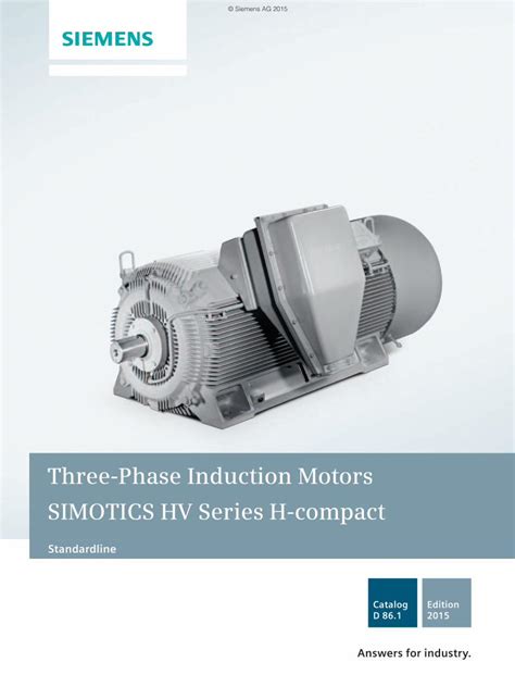 Pdf Three Phase Induction Motors Simotics Hv Series H W App Siemens