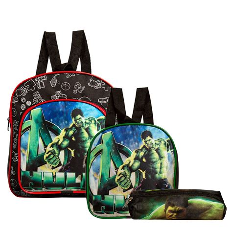 Mochila Escolar Incr Vel Hulk Costas Kit Lancheira Estojo Submarino