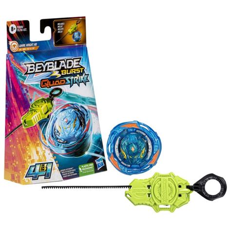 Starter Pack Beyblade Burst Quadstrike Toupie Whirl Knight K8 Et Lanceur Hasbro King Jouet