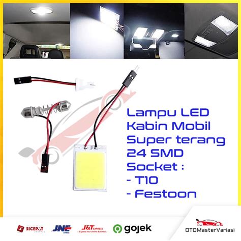 Jual Lampu Kabin Cabin Mobil LED Plafon Mobil Interior Festoon T10 24