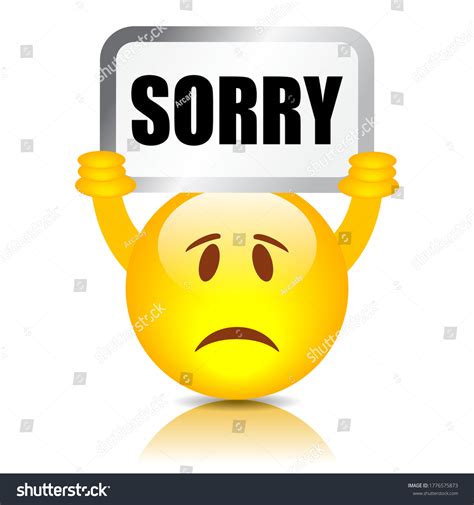 Emoticon Sorry Sign Vector Illustration On Stock Vector (Royalty Free) 1776575873 | Shutterstock