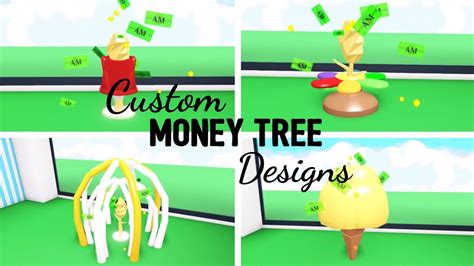 6 Custom Money Tree Design Ideas And Building Hacks Roblox Adopt Me