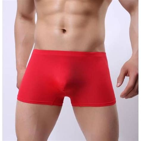 Sous V Tement Boxer Sexy En Soie Glac E Pour Homme Sous V Tement