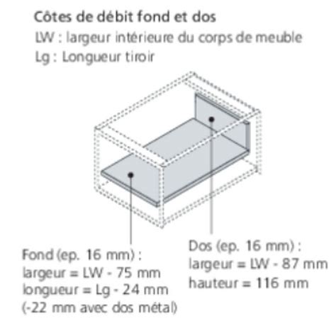 Kit Tiroir L Anglaise Hauteur Mm Blum