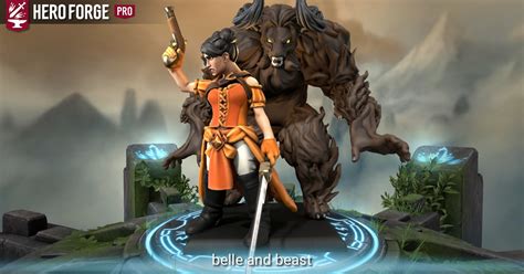 Belle And Beast Made With Hero Forge