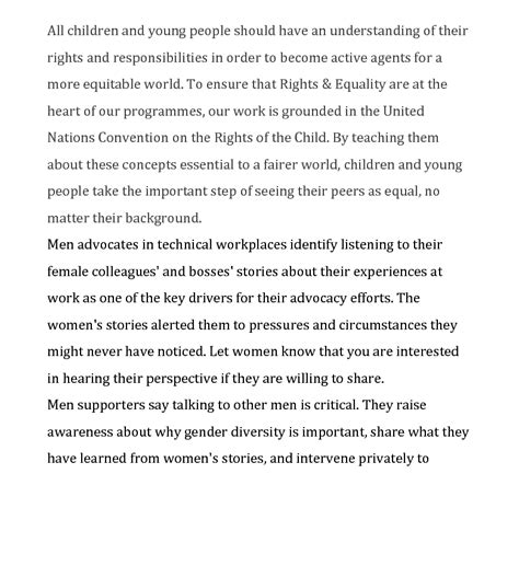 Solution Gender Equality Essay Studypool