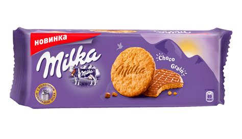 Милка печенье цельнозерновое с овсяными хлопьями и шок. Choko Grain ...