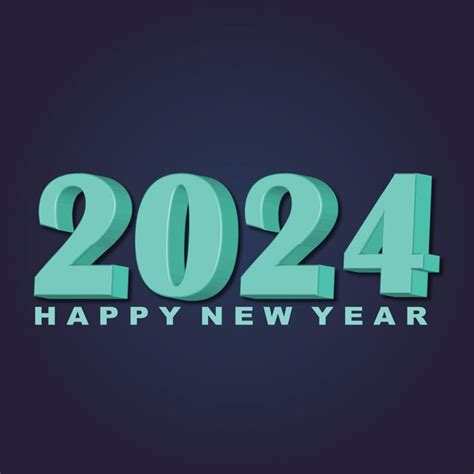 Premium Vector Happy New Year 2024 3d Modern Minimal Background