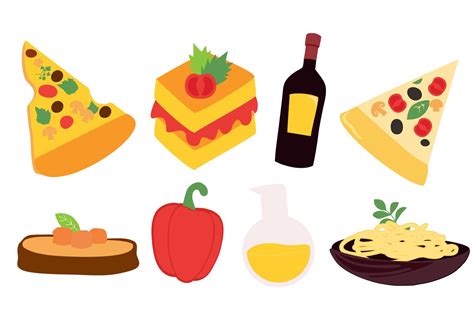 Italian Food Vector 139035 Vector Art at Vecteezy