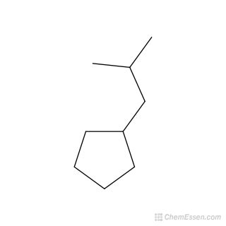 Isobutylcyclopentane Structure C9H18 Over 100 Million Chemical