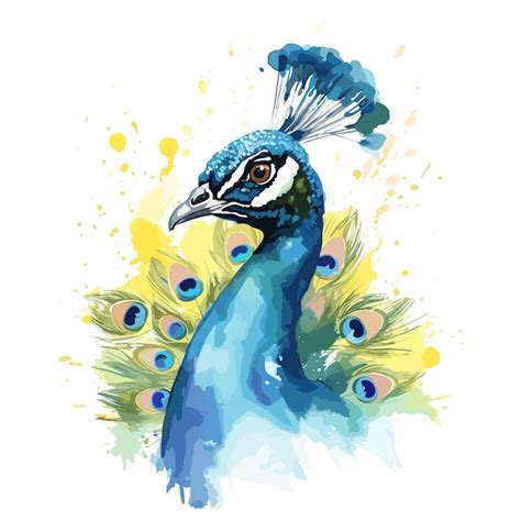 Premium Vector Colorful Peacock Illustration Isolated On A White