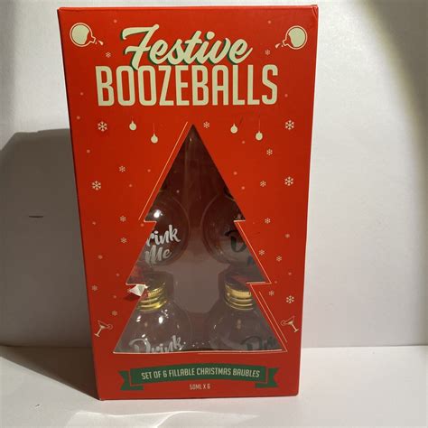 T Republic Festive Boozeballs Set Of 6 50ml Fillable Christmas