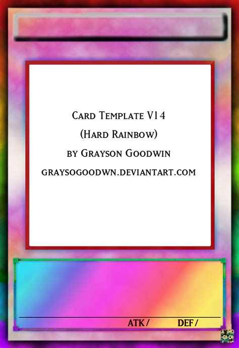 Yu Gi Oh Card Template V13 Hard Rainbow By Graysongoodwin On Deviantart