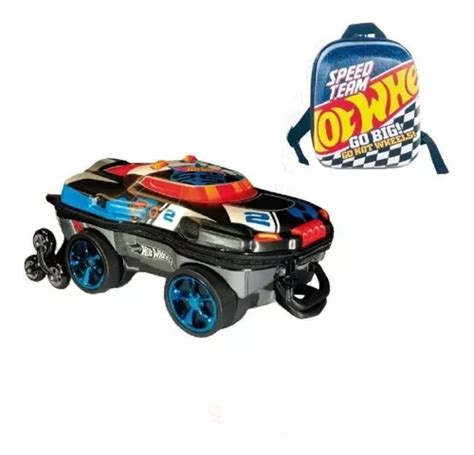 Mochila Escolar Hot Wheels Terrain Storm Rodinhas D Maxtoy Frete Gr Tis