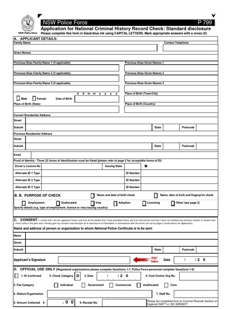 police  criminal record identity document