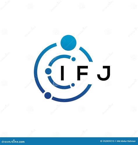 Design Do Logo Da Tecnologia De Letras Ifj Em Fundo Branco Conceito De